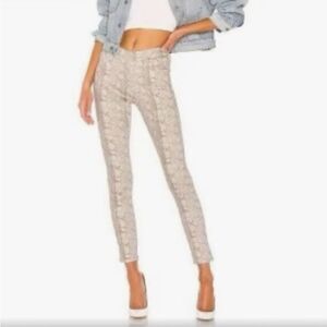 Adriano Goldschmied Snakeskin Print Skinny Ankle Jeans, Size: 26